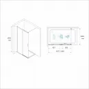 Неподвижная перегородка 140 см RGW WA-13 Walk-in 34101314-11 прозрачное