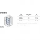 Душевая перегородка Riho Grid GB402 G004038121 99,8 см, профиль черный матовый, стекло прозрачное
