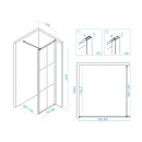Неподвижная перегородка 80 см RGW WA-11-B Walk-in 32101180-84 прозрачное