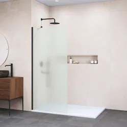 Душевая перегородка RGW WA-110B Walk-in 351011010-24 100 см, профиль черный матовый, стекло матовое