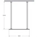 Душевая перегородка Cezares Liberta LIBERTA-L-2-90-120-C-NERO 90 см, профиль черный матовый, стекло прозрачное