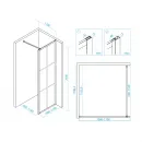 Неподвижная перегородка 110 см RGW WA-11-B Walk-in 32101111-84 прозрачное