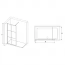 Неподвижная перегородка 110 см RGW WA-11-B Walk-in 32101111-84 прозрачное