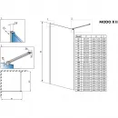 Душевая перегородка Radaway Modo X II 125 389325-01-01 124,5 см, профиль хром, стекло прозрачное