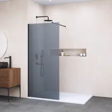 Душевая перегородка RGW WA-002B Walk-in 35100209-34 90 см, профиль черный матовый, стекло тонированное
