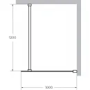 Душевая перегородка Cezares Liberta LIBERTA-L-1-100-120-BR-Cr 100 см, профиль хром, стекло бронза