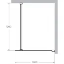 Душевая перегородка Cezares Liberta LIBERTA-L-1-100-120-C-NERO 100 см, профиль черный матовый, стекло прозрачное