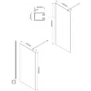 Неподвижная перегородка 100x200 см Vincea Walk-In VSW-1H100CLG прозрачное