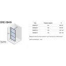 Душевая перегородка Riho Grid GB400 G004027121 119,8 см, профиль черный матовый, стекло прозрачное
