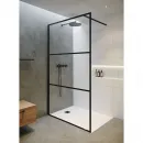 Душевая перегородка Riho Grid GB400 G004028121 139,8 см, профиль черный матовый, стекло прозрачное