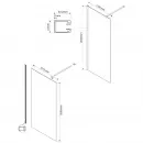 Неподвижная перегородка 110x200 см Vincea Walk-In VSW-1H110CLB прозрачное