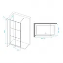 Неподвижная перегородка 70 см RGW WA-111 B Walk-in 411011107-84 прозрачное