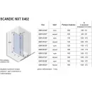 Душевая перегородка Riho Scandic NXT X402 G001124121 97,2 см, профиль черный матовый, стекло прозрачное