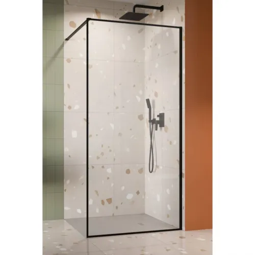 Душевая перегородка Radaway Modo F Black II 105 10409105-54-01 профиль черный матовый, стекло прозрачное