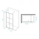 Неподвижная перегородка 100 см RGW WA-111 B Walk-in 411011110-84 прозрачное