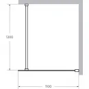 Душевая перегородка Cezares Liberta LIBERTA-L-1-110-120-C-Cr 110 см, профиль хром, стекло прозрачное