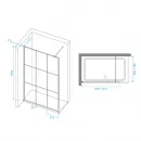 Неподвижная перегородка 140 см RGW WA-111 B Walk-in 411011114-84 прозрачное