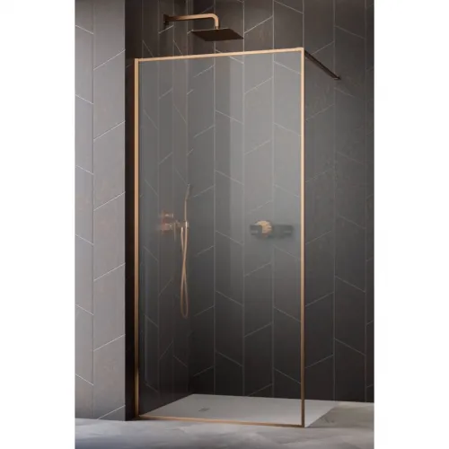 Душевая перегородка Radaway Modo F Brushed Copper II 105 10409105-93-01 профиль медь матовая, стекло прозрачное