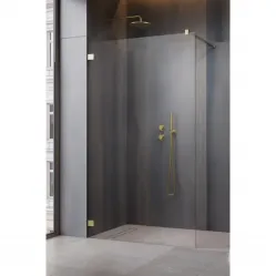 Душевая перегородка Radaway Essenza Pro 8 Brushed Gold Walk-in 70 1012070-99-01 69,3 см, профиль золотой матовый, стекло прозрачное
