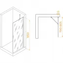 Душевая перегородка RGW WA-110B Walk-in 351011008-34 80 см, профиль черный матовый, стекло тонированное