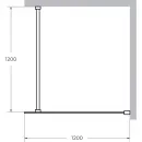 Душевая перегородка Cezares Liberta LIBERTA-L-1-120-120-C-Cr 120 см, профиль хром, стекло прозрачное