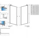 Душевая перегородка Radaway Modo F SL II 95 Right 10419095-01-01R профиль хром, стекло прозрачное