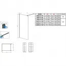 Неподвижная перегородка Radaway Nes Black Walk-in II Factory 70 10013070-54-55 прозрачное