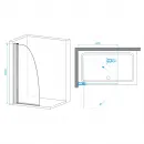 Неподвижная перегородка 80 см RGW WA-006 Walk-in 351000608-11 прозрачное