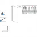 Неподвижная перегородка Radaway Nes Walk-in II 80 10013080-01-01 прозрачное