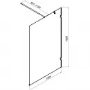 Душевая перегородка Am.Pm X-Joy W94WI-120-F1-MTE 120,4 см, профиль матовый хром, стекло прозрачное