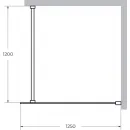 Душевая перегородка Cezares Liberta LIBERTA-L-1-125-120-C-Cr 125 см, профиль хром, стекло прозрачное