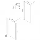 Неподвижная перегородка 90x200 см Vincea Walk-In VSW-1H900MRB зеркальное