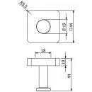 Крючок Kludi Vela S 2598405 для ванны, хром
