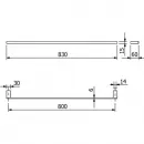 Полотенцедержатель Kludi Vela C 3196153 83 см, белый матовый