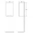 Шкаф подвесной Rovere Cioccolato Amaro BelBagno Fly-Marino FLY-MARINO-750-1A-SC-RCA-P-R