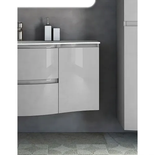 Шкаф одностворчатый 34x55 см Grigio Lucido R Cezares Vague 54855
