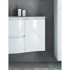 Шкаф одностворчатый 34x55 см Bianco Lucido R Cezares Vague 44222