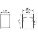 Шкаф одностворчатый 36x48,5 см белый матовый R Vitra D-Light 58153