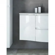 Шкаф одностворчатый 34x55 см Bianco Lucido L Cezares Vague 44228