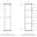 Пенал Cezares Tiffany 54963 подвесной L/R, Bianco Opaco