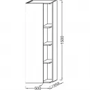 Пенал Jacob Delafon Terrace EB1179G-N23 подвесной L, ледяной коричневый глянец