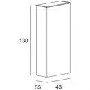 Пенал Cezares Stylus 55237 подвесной L/R, Grigio Nuvola