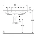 Раковина 90x48,2 см Geberit Acanto 500.623.01.2