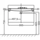 Тумба белый глянец 99,5 см Jacob Delafon Rythmik EB1304-G1C