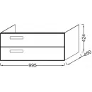 Тумба белый глянец 99,5 см Jacob Delafon Rythmik EB1304-G1C