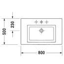 Раковина 80x50 см Duravit 2nd Floor 0491800000