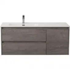 Тумба под раковину BelBagno Kraft KRAFT-1200-2C-1A-SO-CG-L 120 см L, подвесная, Cemento Grigio