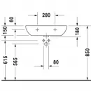 Раковина 65x50 см Duravit D-Code Med 23116500002