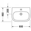 Раковина 60x46 см Duravit D-Code Med 23116000002