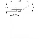 Раковина 60x48,2 см Geberit Acanto 500.620.01.2